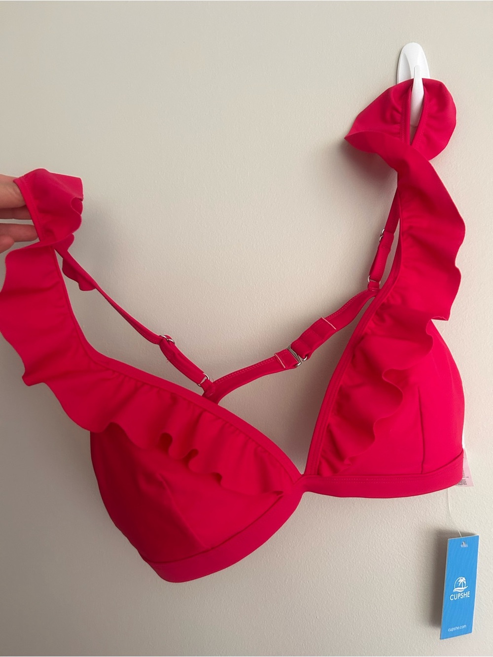 Cupshe Hot Pink Ruffle Bikini Set - Picture 7 of 7